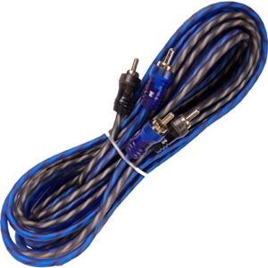 Gravity 1/0 Gauge Power Amp Kit Up to 6500 Watts Premium Elite Pro Flexible RCA Speakers Wires , 250A + 300A Fuse Included , Complete Blue DIY Hobbyist AWG Amplifier Installation Wiring