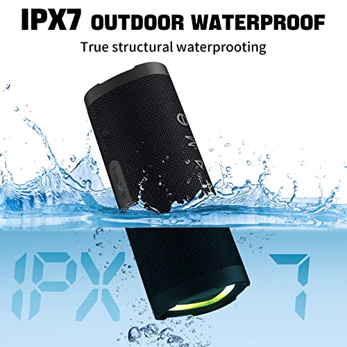 Vanzon Life Bluetooth Speakers V40 Portable Wireless Speaker V5.0 with 24W Loud Stereo Sound, TWS, 24H Playtime & IPX7 Waterproof, Suitable for Travel, Home&Outdoors Black