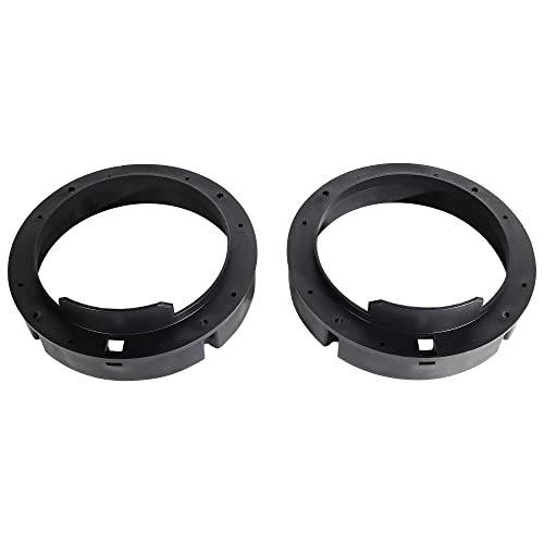 NuIth 6.5 Inch Speaker Adapters Plate Spacer for VW 1999-2019, Porsche 2000-2006, Skoda 2005-2013, Seat 1999-2005 Aftermarket Front Door Speaker Adapter Mount Bracket Rings