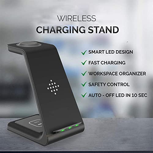 Wireless Charging Stand, 3 in 1 Wireless Charger Dock Station for Apple Watch 6 SE 5 4 3 2, Airpods 2/Pro, iPhone 13Pro Max/13 Pro/13/12/12PRO/11/11 Pro/X/Xr, Qi-Certified Phones