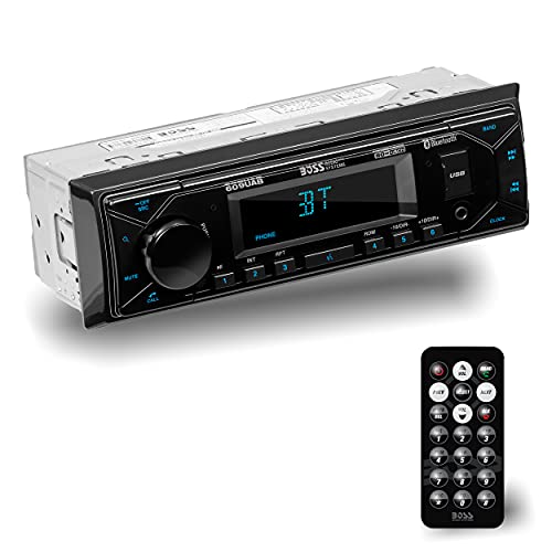 BOSS Audio Systems 609UAB Multimedia Car Stereo - Single Din, Bluetooth Audio and Hands-Free Calling, Built-in Microphone, MP3 Player, No CD/DVD Player, USB Port, AUX Input, AM/FM Radio Receiver