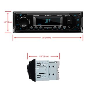 BOSS Audio Systems 609UAB Multimedia Car Stereo - Single Din, Bluetooth Audio and Hands-Free Calling, Built-in Microphone, MP3 Player, No CD/DVD Player, USB Port, AUX Input, AM/FM Radio Receiver