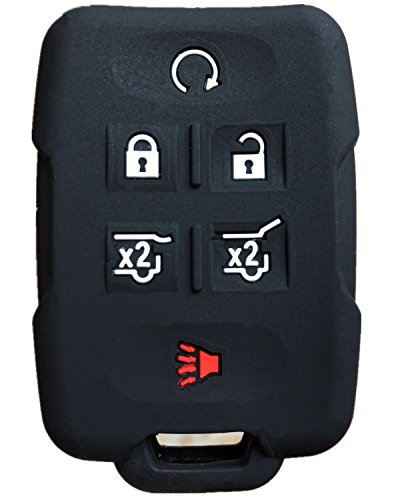 RPKEY Silicone Keyless Entry Remote Control Key Fob Cover Case Protector Replacement Fit for for 2015 2016 Chevrolet Suburban Tahoe GMC Yukon M3N-32337100 13577766