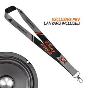 PRV AUDIO 2X 6MR250B-4 Slim Midrange 6.5" Shallow Bullet Speakers 250 Watts 4 Ohm, Slim Mount Car Audio Bullet Loudspeaker Compact for Doors with 1 Exclusive Lanyard (2 Speakers)