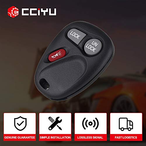 cciyu 1X Remote Start Car Auto Key Fob 3 Buttons Replacement Key Keyless Entry Replacement for C hevy Blazer S10 Silverado 1500 1500 HD 15732803