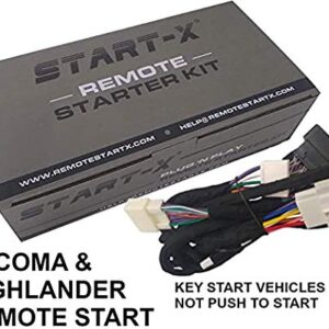 Start-X Remote Starter for Tacoma 2016-2023 || Highlander 14-19 Key Start || Plug N Play | 3 X Lock to Remote Start