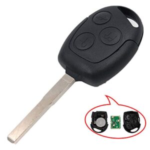 beefunny 3 button remote car key fob 433mhz 4d60 chip for ford fiesta 2011-2013 uncut hu101 blade (1)