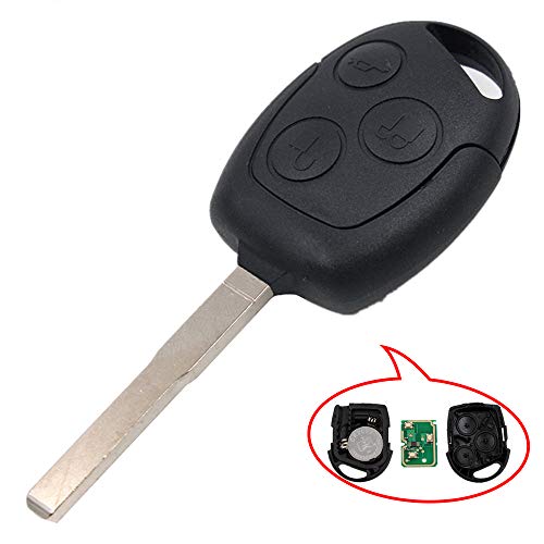 Beefunny 3 Button Remote Car Key Fob 433MHz 4D60 Chip for Ford Fiesta 2011-2013 Uncut HU101 Blade (1)