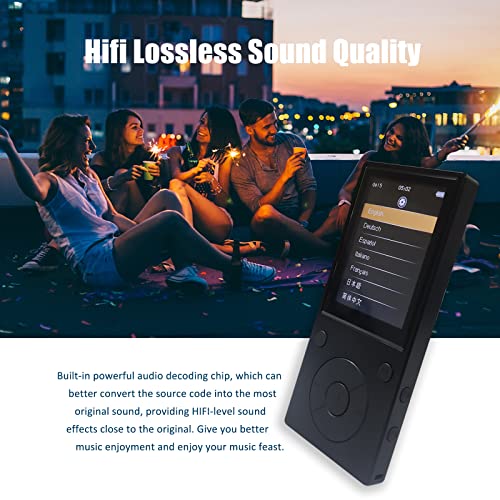 MP3 Player with Bluetooth, 32GB MP3 Players 2.4 Inch Large Screen Lossless Music High-Fidelity Sound Quality, Support Recording FM for Kids Student Adult mp4 Player, Expandable Memory 128GB
