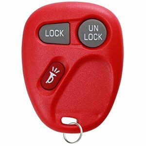keylessoption replacement 3 button keyless entry remote control key fob for 15042968 -red