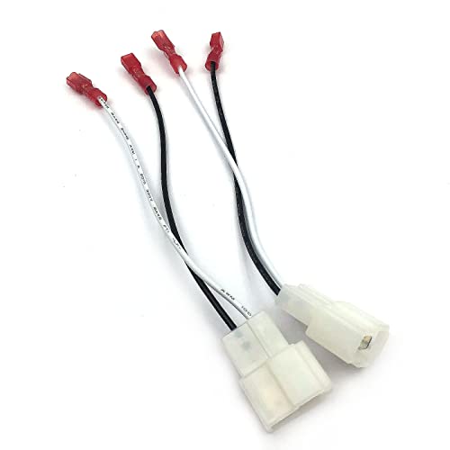 DEVMO 4 Pack Speaker Harness Compatible with J-e-e-p DOD-ge Chry-sler Models Front Rear Door Speaker Wiring Harness Adapter 72-6514 Door Speaker Replacement Speaker Wire Harness