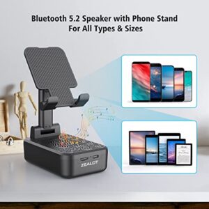 ZEALOT Bluetooth Speakers with Cell Phone Stand, Wireless Speaker,Outdoor,Portable Speaker with Phone Stand,Compatible with Phones&Tablets,HD Surround Sound,Anti-Slip Phone Holder Speaker for Gifts