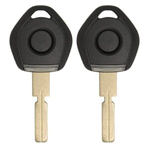 keyless2go replacement for new uncut transponder ignition car key hu58 (4-track) (2 pack)