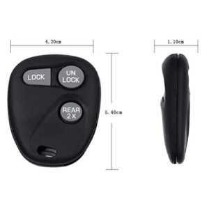 ZENITHIKE Keyless Entry Remote Key Fob 3 Buttons for 97-02 for Chevy for GMC for Oldsmobile Express Sonoma for Astro for Suburban for Tahoe Yukon Jimmy Savana Bravada 16207901-5 X 1pcs