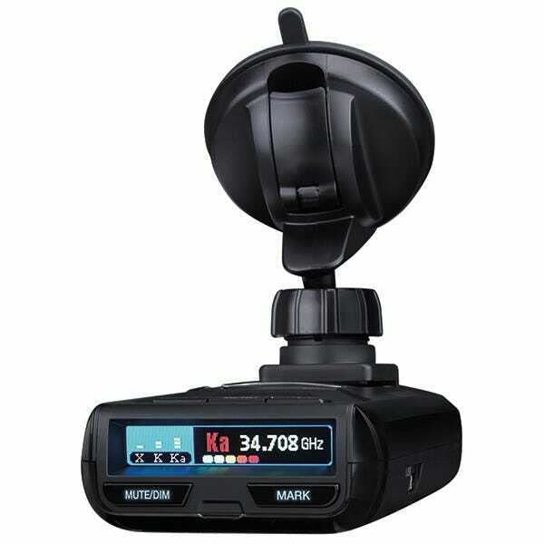 Uniden R3 Extreme Long Range Laser/Radar Detector and Scosche 1080p Dash Cam Bundle. Radar w/Built-in GPS, Mute Memory, Voice Alerts, Red Light and Speed Camera Alerts, OLED Display, K/KA Band