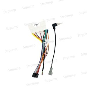 Strpump 16pin Car Radio Stereo Power Retrofit Harness Cable Wire for Hyundai Elantra IX35 IX45 Tucson 2016~20 Kia K3/K5 KX5 KX7 with Radio Antenna Adapter