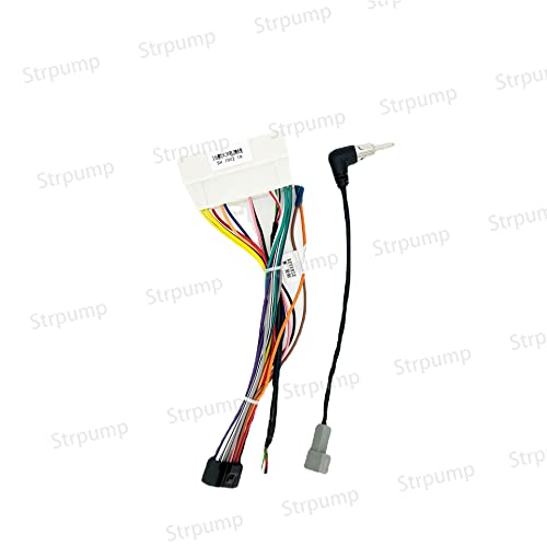 Strpump 16pin Car Radio Stereo Power Retrofit Harness Cable Wire for Hyundai Elantra IX35 IX45 Tucson 2016~20 Kia K3/K5 KX5 KX7 with Radio Antenna Adapter