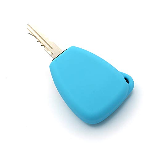 Silicone keycover JB for 4 Button Keys Keycover Etui Flip Key protective cover Remote Entry Fob Case (lightblue)