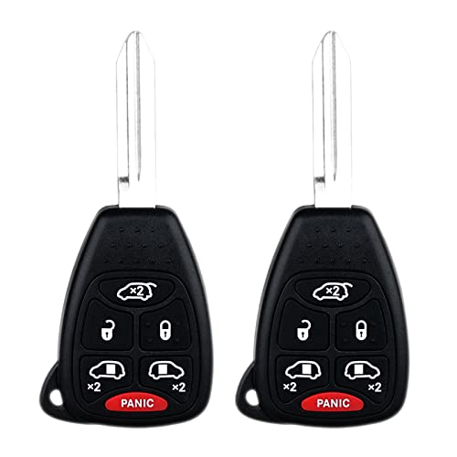 Keyless Remote Smart Replacement Key Fob Fits for 2004-2007 Chrysler Town and Country/Dodge Caravan/Chrysler Town and Country（FCC: M3N5WY72XX） Set of 2