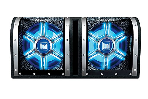 Dual Electronics BP1204 High Performance 12 inch Car Audio Subwoofer in a Tuned Bandpass Enclosure with Blue illumiNITE LED illumination and Plexiglass Viewing Windows and 1,100 Watts of Peak Power