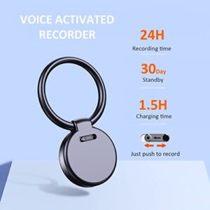 Voice Activated Recorder Keychain, HD Noise Reduction MP3 Voice Recorder, with Earphone, for Lecture, Interview, Meeting and More (32GB)