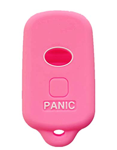 Rpkey Silicone Keyless Entry Remote Control Key Fob Cover Case protector Replacement Fit For 1999-2009 Toyota 4Runner 2001-2008 Toyota Sequoia HYQ12BBX HYQ12BAN HYQ1512Y(Pink)