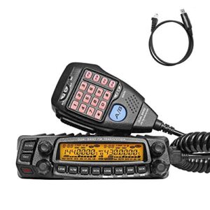 anytone at-5888uv mobile transceiver dual band vhf uhf 50w/40w vehicle radio with programming cable
