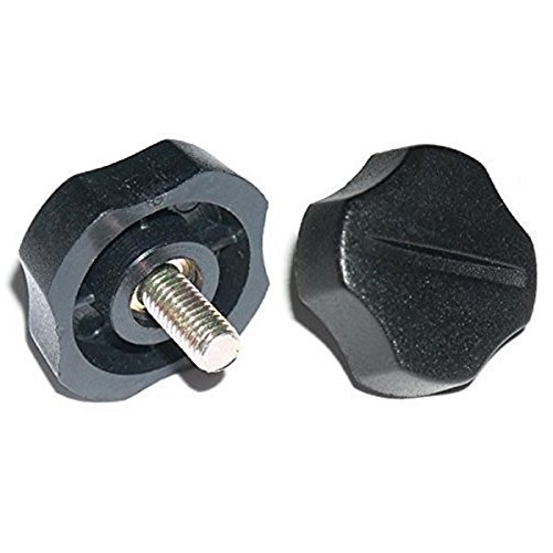 Workman KN-6P BLACK PLASTIC 6mm RADIO BRACKET KNOBS (2)