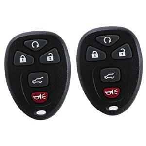 keyless entry remote control fob for 2007-2016 chevy suburban tahoe traverse b uick enclave cadillac escalade gmc acadia yukon (ouc60270, ouc60221) 5btn 2 pack