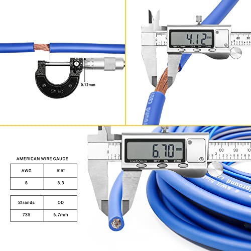 Recoil RCK84 True 8 Gauge Complete 4-Channel CCA Amplifier Wiring Kits with OFC RCA Cable