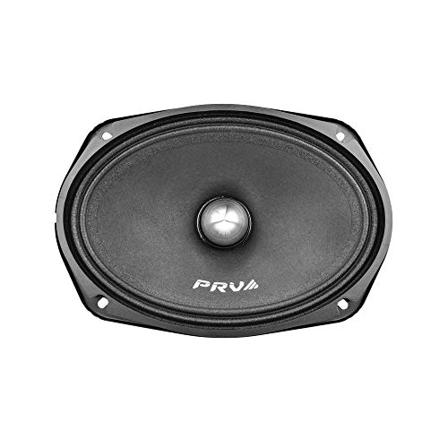 PRV AUDIO 69MR500-4 Bullet, 6x9 Inch Midrange Speaker 4 Ohms, 250 Watts RMS Power, 500 Watts Program Power, Loudspeaker for Pro Car Audio (Single)