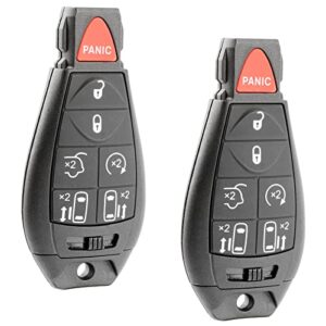 keylessoption keyless entry remote control car key fob starter alarm for caravan town country (pack of 2)