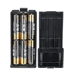 6xaa battery case shell for portable baofeng uv-5r uv-5ra bf-f8hp uv-5r+,uv-5r+ plus bf-f9 uv-5rtp series rechargeable extended baofeng accessories battery two way transceiver walkie talkie