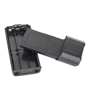 6xAA Battery Case Shell for Portable Baofeng UV-5R UV-5RA BF-F8HP UV-5R+,UV-5R+ Plus BF-F9 UV-5RTP Series Rechargeable Extended Baofeng Accessories Battery Two Way Transceiver Walkie Talkie