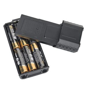 6xAA Battery Case Shell for Portable Baofeng UV-5R UV-5RA BF-F8HP UV-5R+,UV-5R+ Plus BF-F9 UV-5RTP Series Rechargeable Extended Baofeng Accessories Battery Two Way Transceiver Walkie Talkie