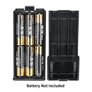 6xAA Battery Case Shell for Portable Baofeng UV-5R UV-5RA BF-F8HP UV-5R+,UV-5R+ Plus BF-F9 UV-5RTP Series Rechargeable Extended Baofeng Accessories Battery Two Way Transceiver Walkie Talkie