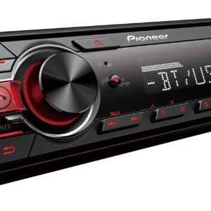 Pioneer Single Din Built-In Bluetooth, MIXTRAX, USB, Auxiliary, Pandora, Spotify, iPhone, Android and Smart Sync App Compatibility Car Digital Media Receiver / Includes Alphasonik Earbuds