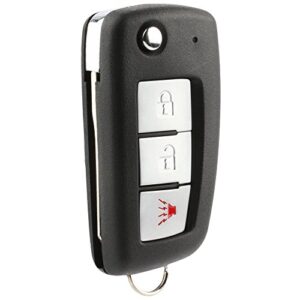car key fob keyless entry flip remote fits nissan & infiniti (kbrastu15, cwtwb1u415, cwtwb1u733, cwtwb1u821)