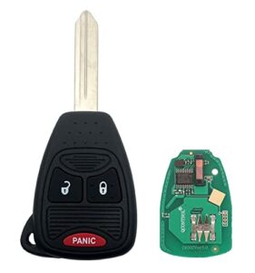 3 buttons keyless remote car key fob fit for chrysler 200/300/ aspen/dodge charger/ram/durango/wrangler/commander oht692427aa (black)