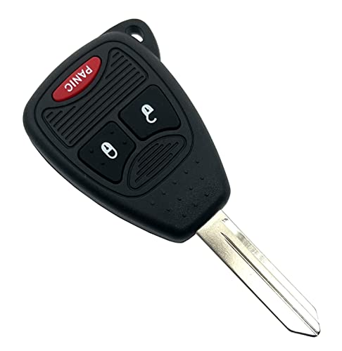 3 Buttons Keyless Remote Car Key Fob Fit for Chrysler 200/300/ Aspen/Dodge Charger/Ram/Durango/Wrangler/Commander OHT692427AA (Black)