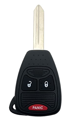 3 Buttons Keyless Remote Car Key Fob Fit for Chrysler 200/300/ Aspen/Dodge Charger/Ram/Durango/Wrangler/Commander OHT692427AA (Black)