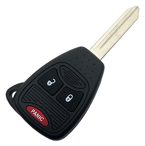 3 Buttons Keyless Remote Car Key Fob Fit for Chrysler 200/300/ Aspen/Dodge Charger/Ram/Durango/Wrangler/Commander OHT692427AA (Black)
