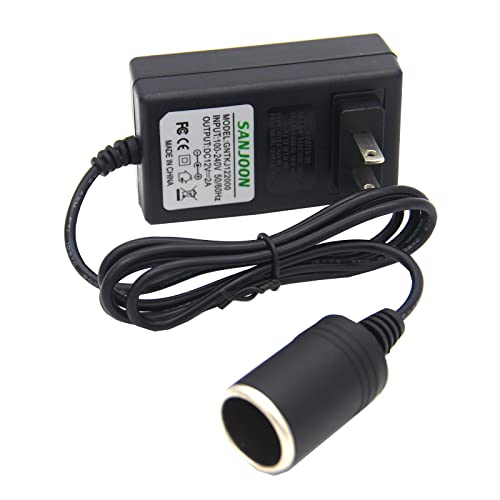 12V 2A AC to DC Converter 24W Car Cigarette Lighter Socket 110-240V to 12V Power Adapter for Car Shaver MP3/MP4 Player Car Dash Cam Bluetooth Transmitter