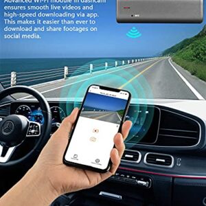 Dash Cam 2K WiFi 1440P Car Camera, Dash Camera for Cars, Front Dashcam for Cars with Super Night Vision, WDR, Loop Recording, G-Sensor, 24 Hours Parking Monitor, APP, Support 128GB Max