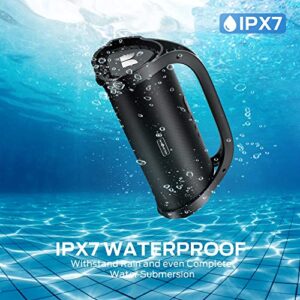 Monster Adventurer Max Bluetooth Speaker, IPX7 Waterproof Outdoor Bluetooth Speakers with Double Subwoofer, 100W Stereo Sound and Rich Bass, Wireless Bluetooth Speakers for Home, Party, Beach