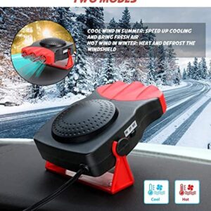 Car Heater 12V Fast Heating Defrost Defogger, That Plug into Cigarette Lighter Portable Automobile Heater Electronic Vehicle Heater Handheld Windscreen Fan 2 in 1 for All Cars