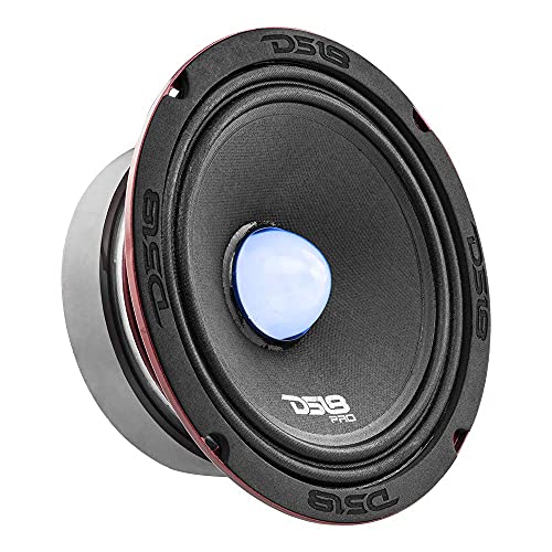 DS18 PRO-X6.4BMRGB Loudspeaker with RGB Light Bullet - 6.5", Midrange, 500W Max, 250W RMS, 4 Ohms - Premium Quality Audio Door Speakers for Car or Truck Stereo Sound System (1 Speaker)