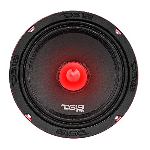 DS18 PRO-X6.4BMRGB Loudspeaker with RGB Light Bullet - 6.5", Midrange, 500W Max, 250W RMS, 4 Ohms - Premium Quality Audio Door Speakers for Car or Truck Stereo Sound System (1 Speaker)