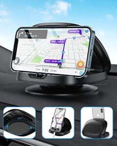 phone mount for car, 360° rotatable car dashboard phone holder mount, horizontal & vertical viewing cell phone holder for car，washable reusable car phone mount, for iphone samsung & other smartphones