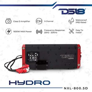 DS18 Hydro NXL800.5D Next Level Full Range Digital Marine 5-Channel 1600 Watts Max Multichannel Amplifier
